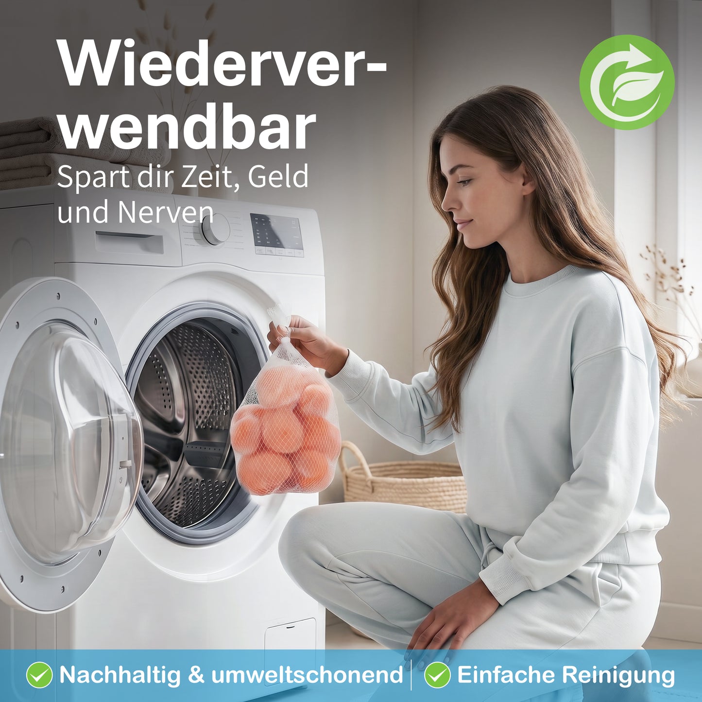 Pool Premium Faser Filterbälle (Ersatz für Pool Kartuschen) im Netz (2x) - selbst desinfizierend