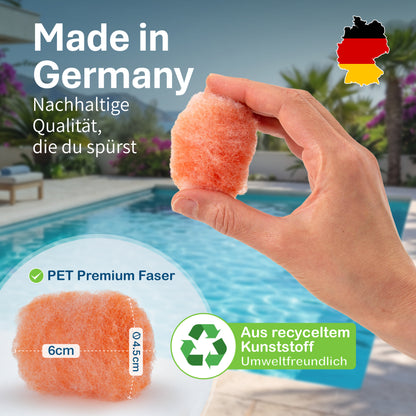 Pool Premium Faser Filterbälle (Ersatz für Pool Kartuschen) im Netz (2x) - selbst desinfizierend