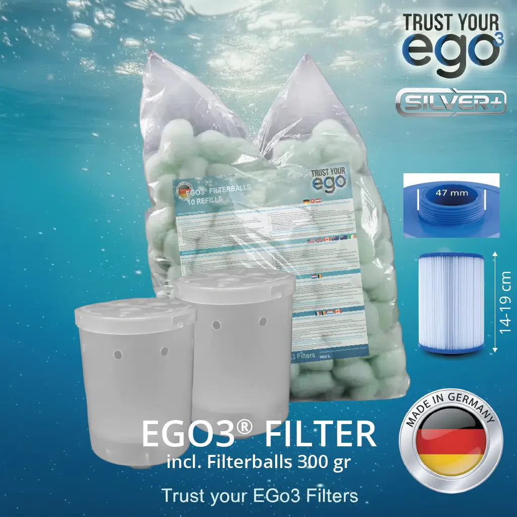 Szett 1LW - 1 1/2" (kb. 46mm) FINOM menetes ALACSONY szűrő bizonyos Wellis modellekhez, 10 szűrőgolyó töltettel együtt