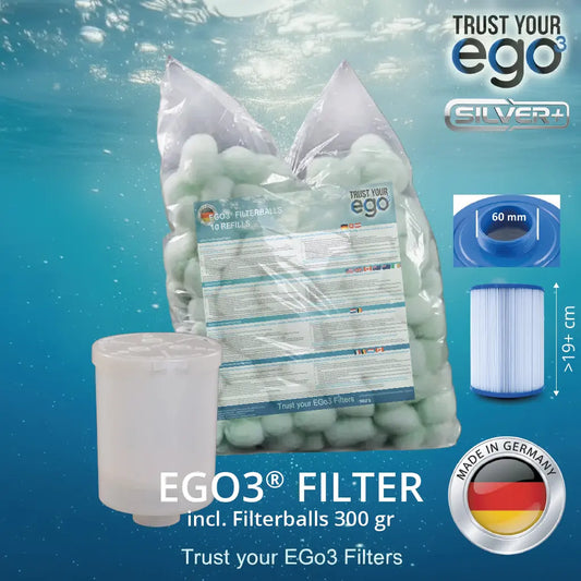 Set 3 – 2" (60mm) FEIN Gewinde Filter für Artesian, Master Spas und andere inklusive 10 Filterballs Füllungen