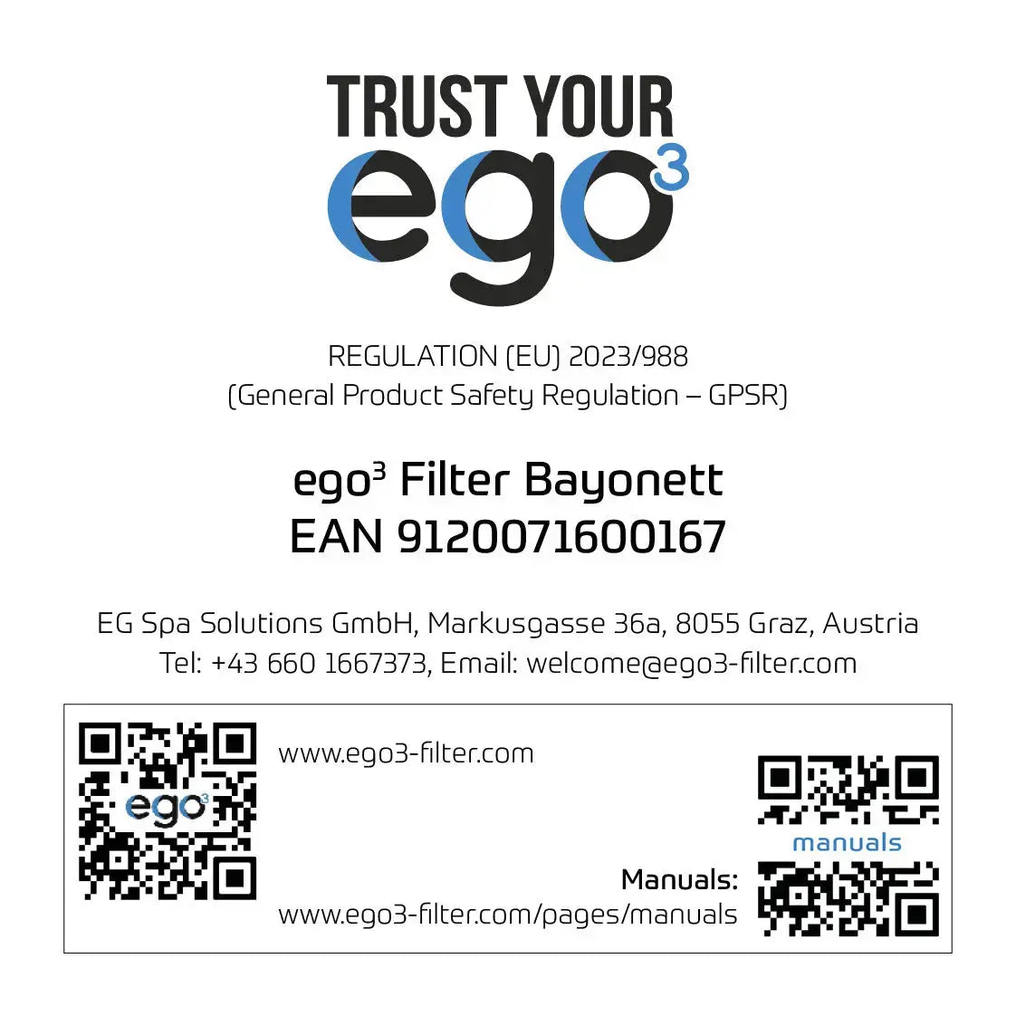 Filterkartusche ORIGINAL EGo3 einzeln 