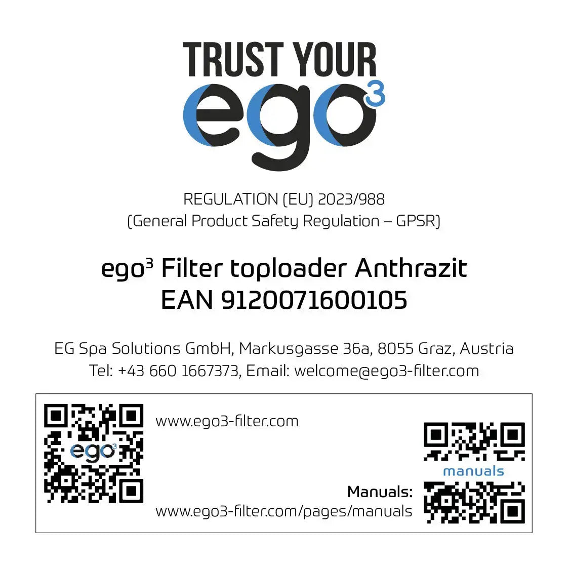Filterkartusche ORIGINAL EGo3 einzeln 